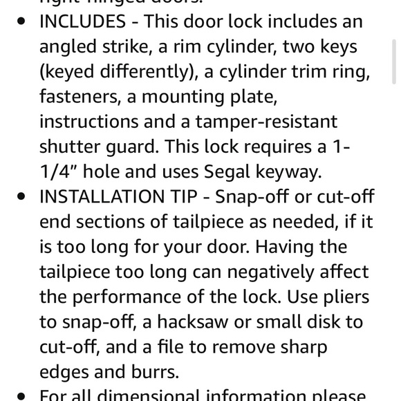 💜5/$25 New Brass Deadbolt Lock and Key - Picture 8 of 8